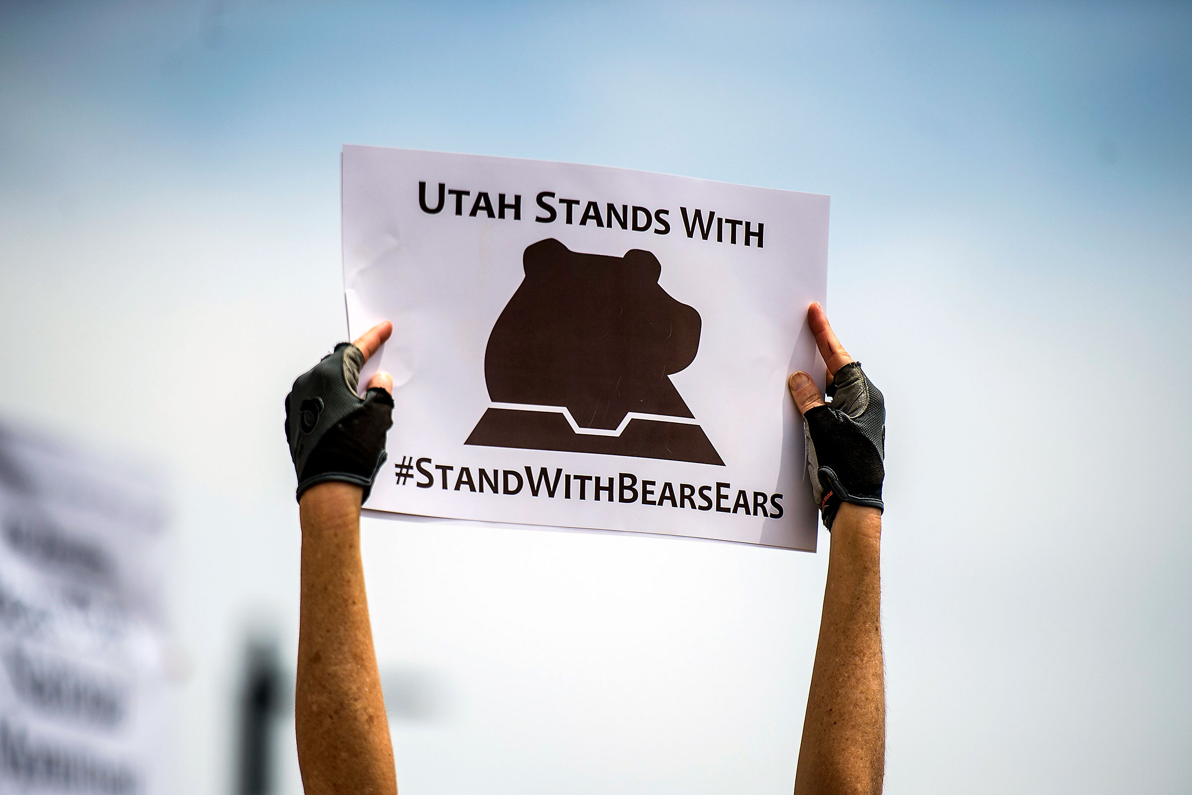 Hundreds of people gathered during the Monumental Rally for Bears Ears and Grand Staircase Monuments at the Utah State Capitol in May 2017. Chris Detrick/The Salt Lake Tribune/AP