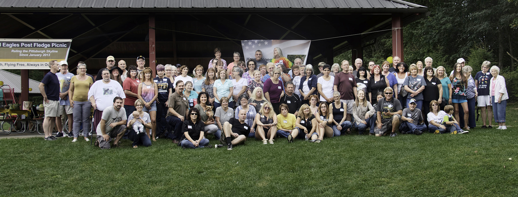 Community members of the Hays Bald Eagle Cam chat room at this year's annual picnic. Dana Nesiti