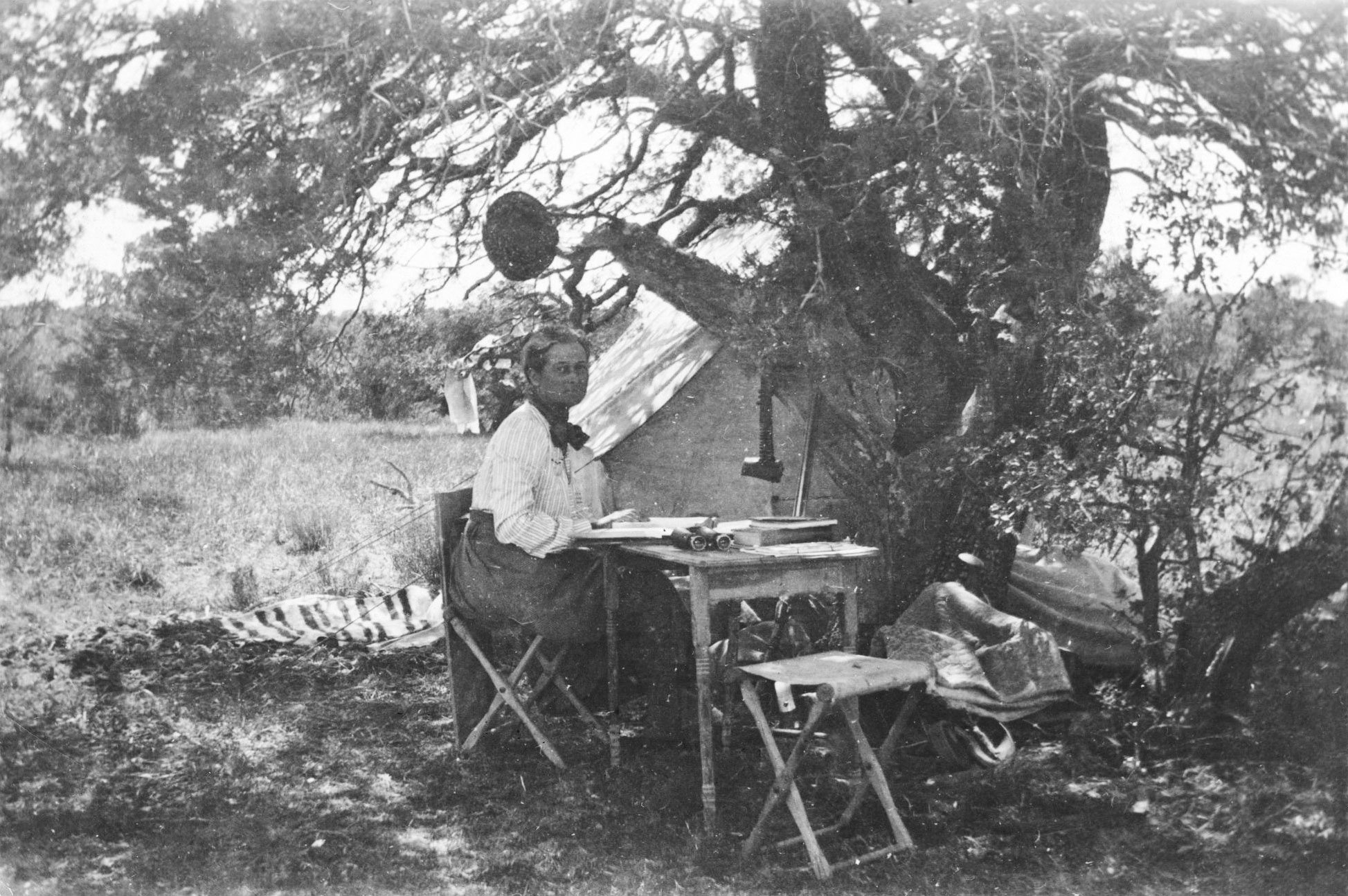 Florence Merriam Bailey, maker of the first known bird guide, in New Mexico, 1901. Vernon Bailey Collection/American Heritage Center/University of Wyoming