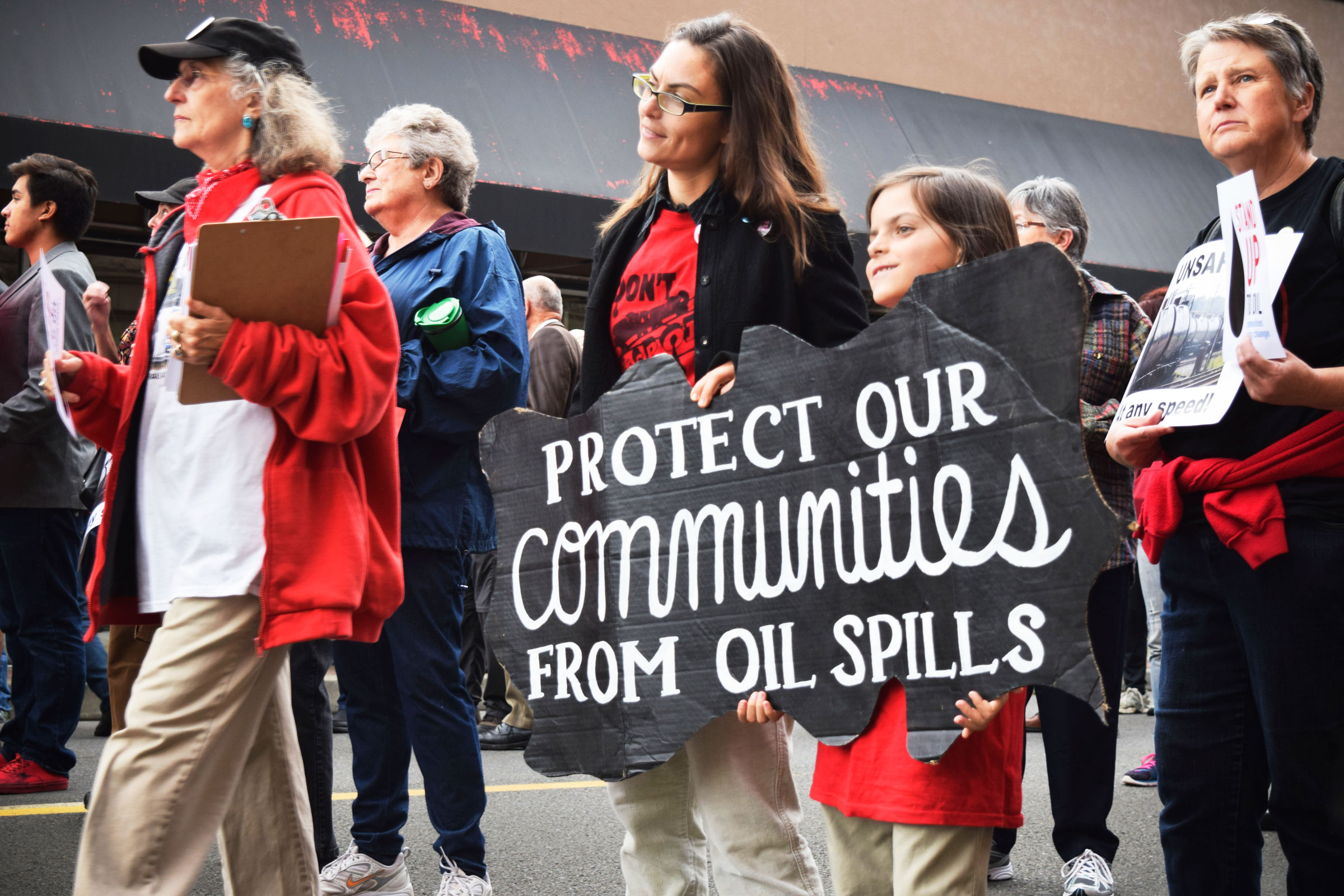 Protestors for Stand Up to Oil. Natalie Jamerson