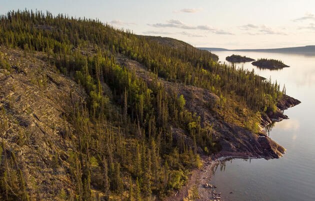 A view of the Canadian Shield that hugs the shoreline of Great Slave Lake near Lutsel K'e. Pat Kane