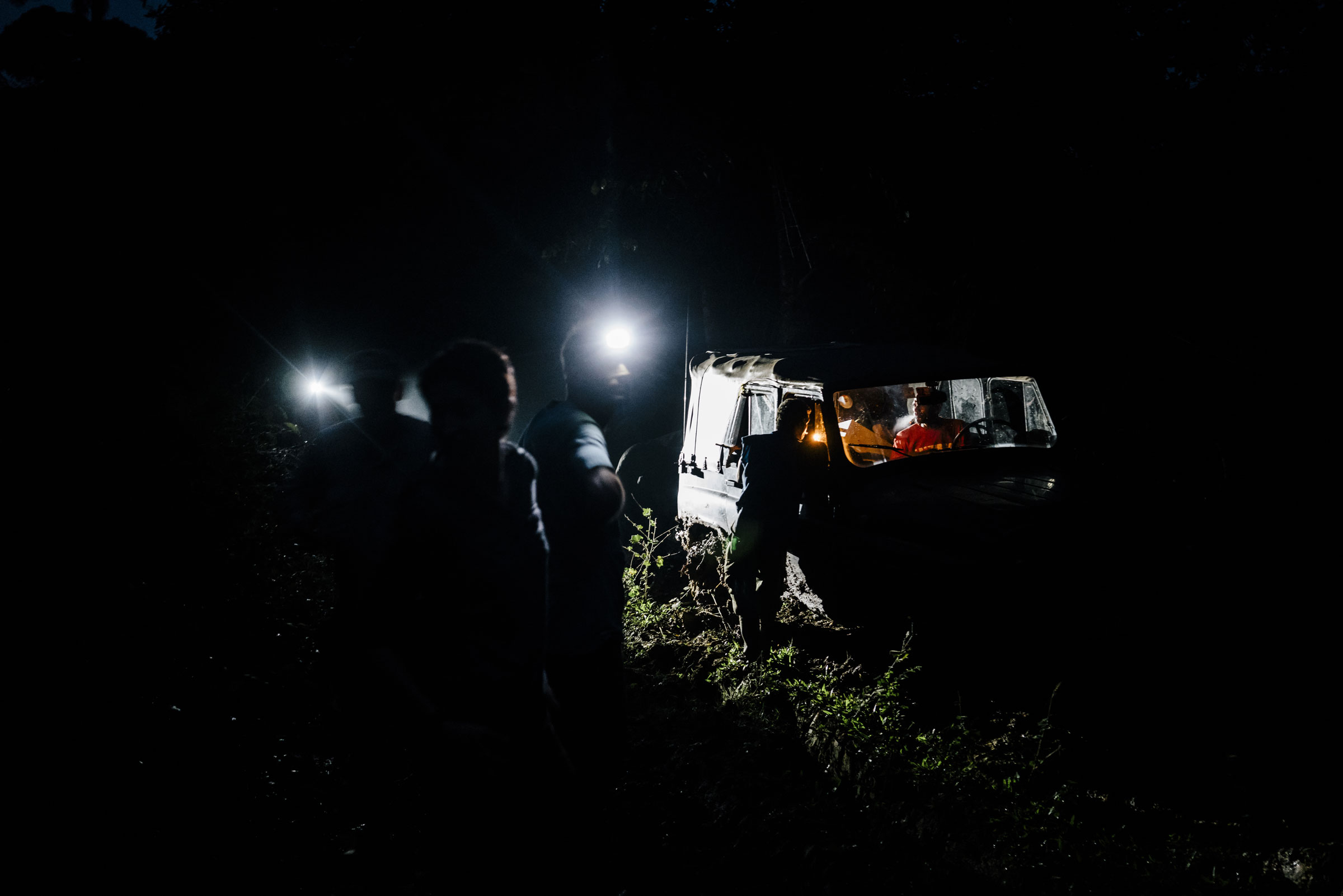Despite the team's concerted efforts, the slippery fiasco lasted well into the night. Greg Kahn