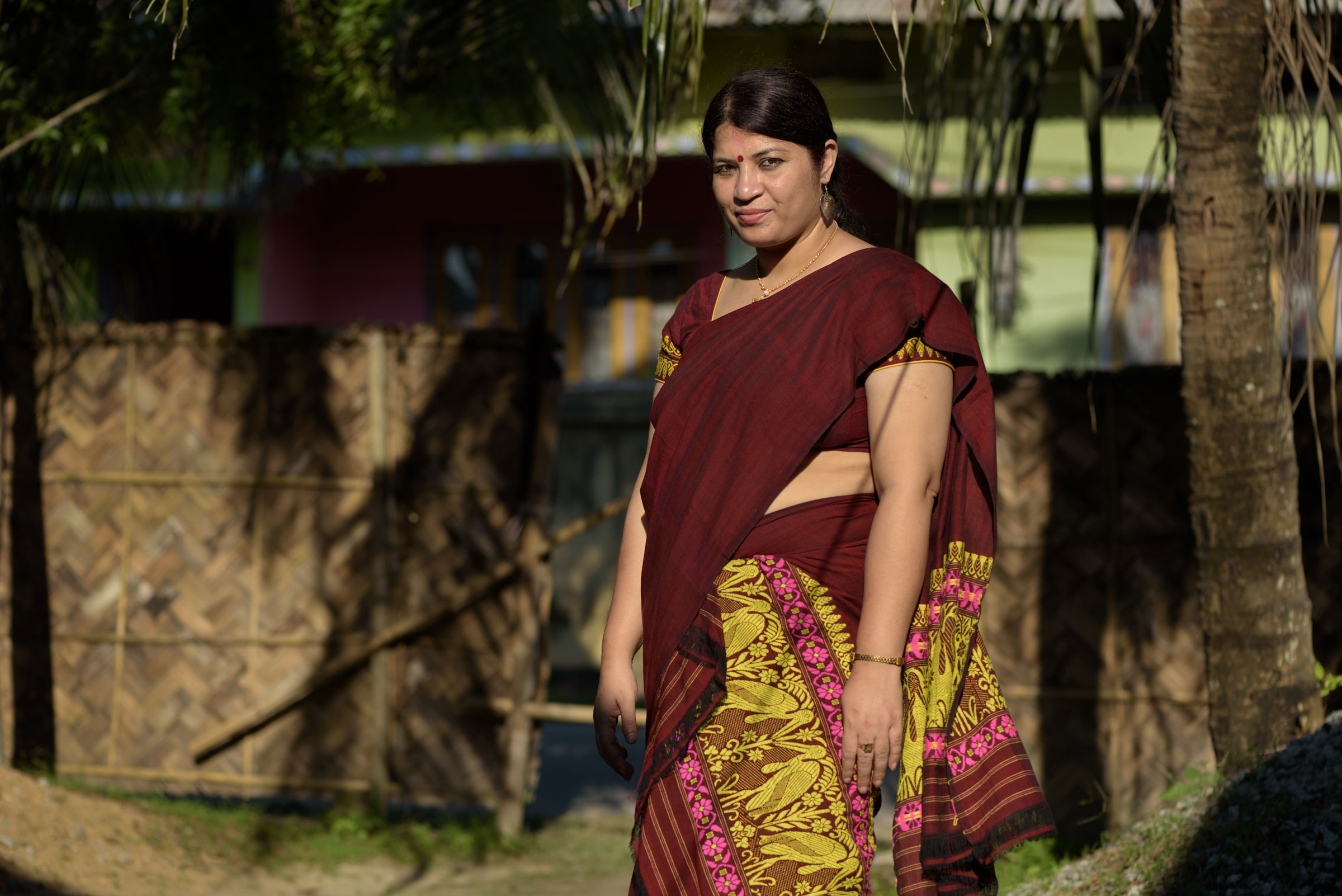 Purnima Barman, an award-winning conservationist and wildlife biologist, poses for a portrait at Dadara Village in Assam, India in October 2019. Photo: Smita Sharma