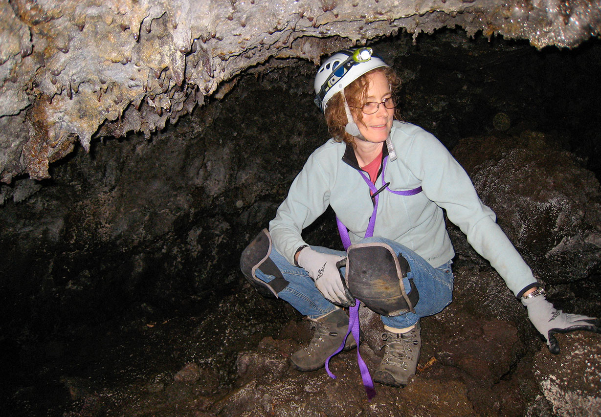 Smithsonian paleontologist (and occasional spelunker) Helen James hunts for fossils under Maui's Haleakala Volcano. Carla H. Kishinami